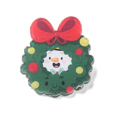 Christmas Theme Acrylic Badges JEWB-B010-06-1
