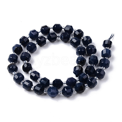 Dyed Natural Sapphire Beads Strands X-G-R482-01-8mm-1