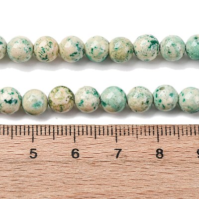Natural Dyed Marble Beads Strands G-P593-6mm-01-1