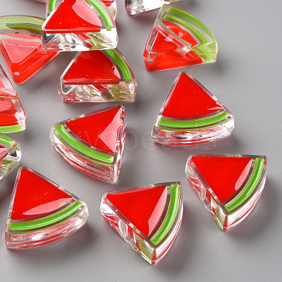 Transparent Enamel Acrylic Beads X-TACR-S155-001F-1
