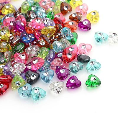 Plating Transparent Acrylic Beads PACR-Q104-M-1