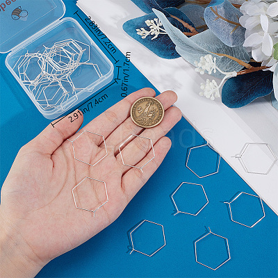 40Pcs Brass Earring Hooks STAS-BBC0016-25S-02-1