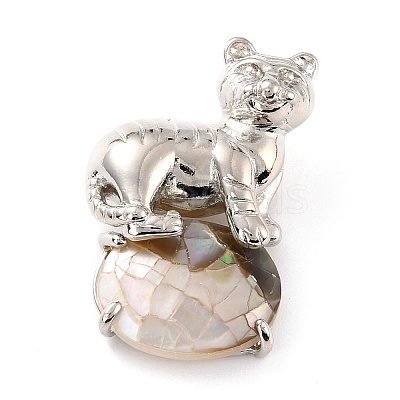 Shell Pendants KK-C232-01A-P-RS-1