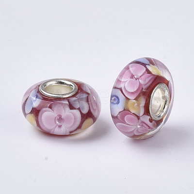 Handmade Lampwork European Beads LAMP-S193-004E-1