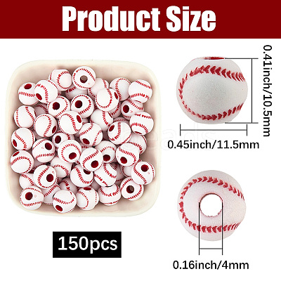 150Pcs Opaque Acrylic Round Beads MACR-PA0001-09B-1