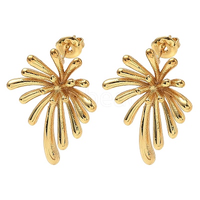 304 Stainless Steel Stud Earrings for Women EJEW-K333-19G-1