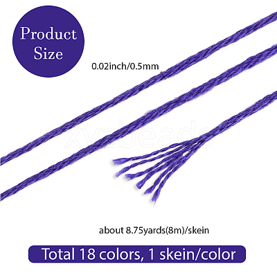6-Ply Polyester Embroidery Floss OCOR-WH20074-01B-07-1