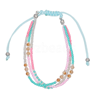 Glass Seed Beads Multi-strand Bracelets for Women PW-WGCDC20-04-1