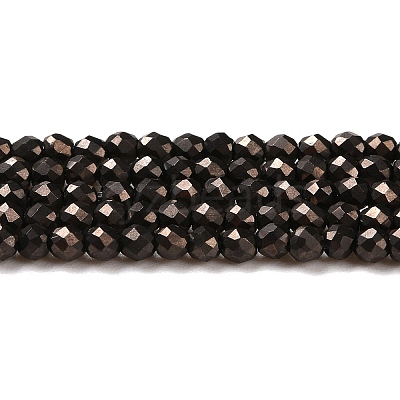 Electroplate Glass Beads Strands GLAA-H021-01A-FP06-1