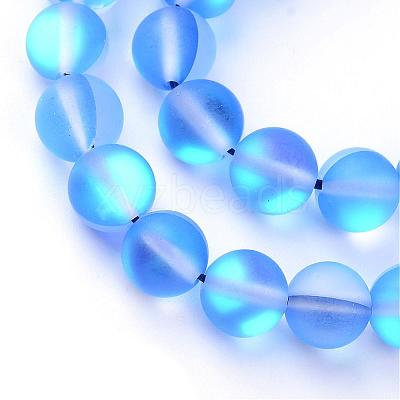 Synthetic Moonstone Beads Strands G-R375-6mm-A11-1