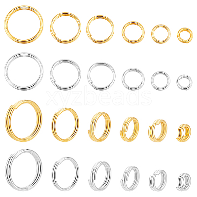 180Pcs 12 Styles Brass Split Rings FIND-PH0020-26-1