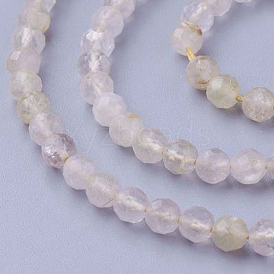 Natural Gold Rutilated Quartz Beads Strands G-F619-10A-4mm-1