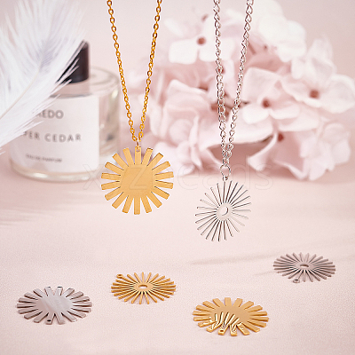 16Pcs 4 Style 201 Stainless Steel Pendants STAS-DC0005-28-1