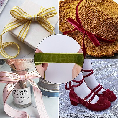 Velvet Ribbon SRIB-WH0006-18H-1