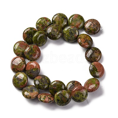 Natural Unakite Beads Strands G-C159-A10-01-1