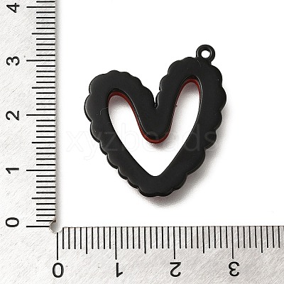 Red and Black Double Screen Alloy Pendants FIND-Z067-01B-06-1