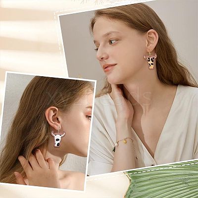 DIY Cattle Head Dangle Earring Making Kit DIY-OC0009-75-1