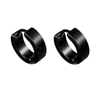Brass Huggie Hoop Earrings EJEW-EE0002-252B-1