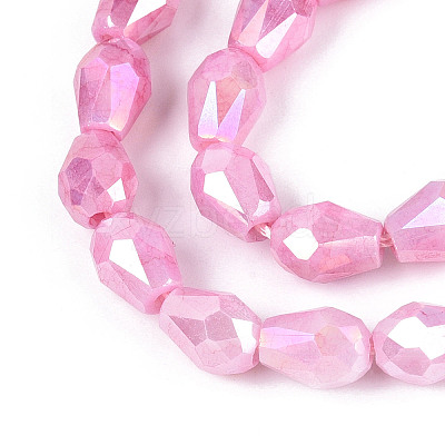 Anti-Tarnish Electroplate Glass Beads Strands GLAA-T025-13A-06-1