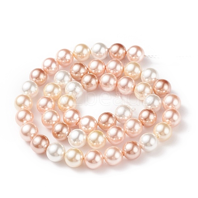Shell Pearl Bead Strands BSHE-L017-11-1