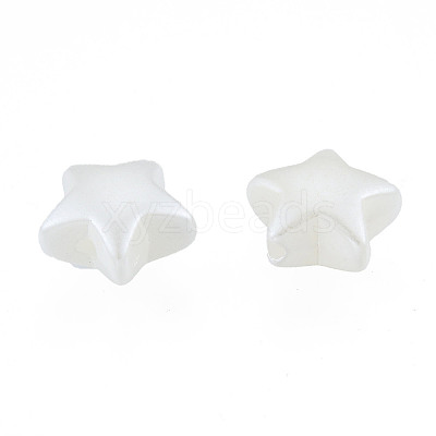 ABS Plastic Imitation Pearl Beads X-OACR-T018-07-1