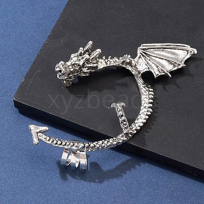 Alloy Dragon Cuff Earrings EJEW-FS0001-08-1