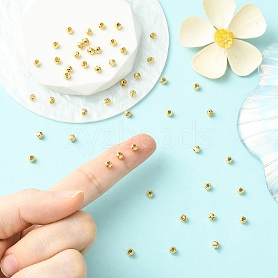 SHEGRACE Brass Round Beads XGRPCU698-291G-1
