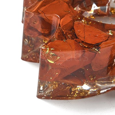 Natural Red Jasper & Resin Candle Holder Molds DJEW-H012-03B-1