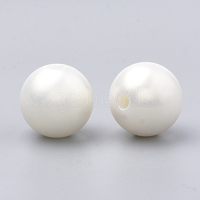 Spray Painted Style Acrylic Beads MACR-T010-16mm-1