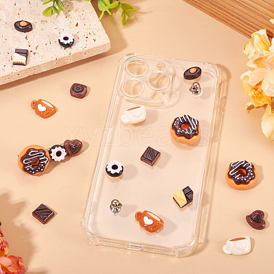 50Pcs 5 Styles Opaque Resin Imitation Food Cabochons CRES-TA0001-57-1