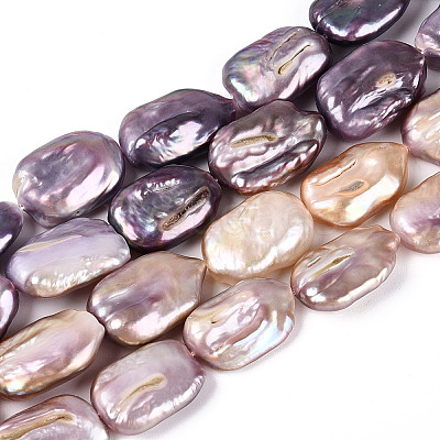 Natural Baroque Keshi Pearl Beads Strands PEAR-S020-K13-1
