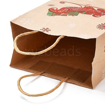 Christmas Theme Hot Stamping Rectangle Paper Bags CARB-F011-02D-1