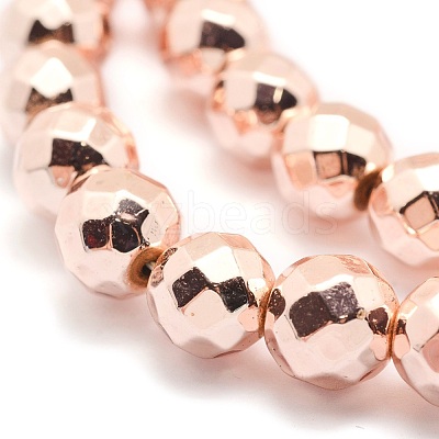 Electroplate Non-magnetic Synthetic Hematite Beads Strands G-L485-03C-LRG-1