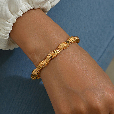 Real 18K Gold Plated Brass Bangles AJ8200-1-1