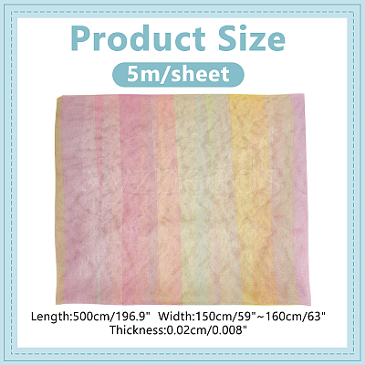 Rainbow Color Gradient Polyester Mesh Fabric DIY-WH0453-84-1