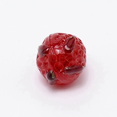 Handmade Lampwork Bead GLAA-WH0029-10-1