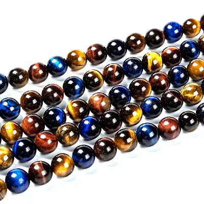 Natural Tiger Eye Beads Strands X-G-F173-14-8mm-1