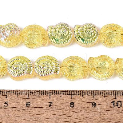 Electroplate Transparent Glass Beads Strands EGLA-Q136-02A-07-1