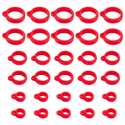 60Pcs 3 Style Silicone Pendant SIL-GF0001-28A-1