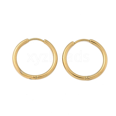 Ion Plating(IP) 304 Stainless Steel Huggie Hoop Earrings X-EJEW-F111A-20mm-G-1