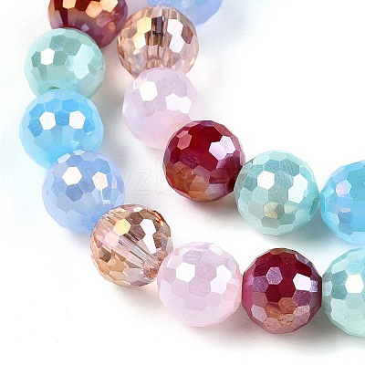 Electroplate Glass Bead Strands GLAA-Z006-01G-1