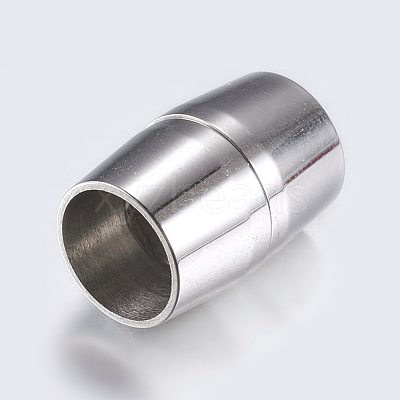 Tarnish Resistant 304 Stainless Steel Magnetic Clasps with Glue-in Ends STAS-F132-03P-1