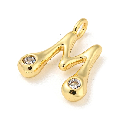 Rack Plating Brass Micro Pave Cubic Zirconia Pendants KK-A200-24G-M-1