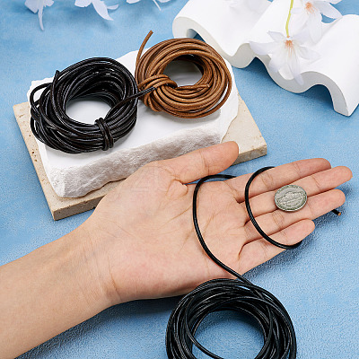 15Yards 3 Colors Cowhide Leather Cord WL-TA0001-02-1