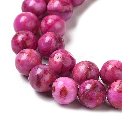 Natural Dyed White Jade Beads Strands G-M402-C03-01-1
