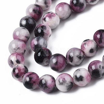 Natural Dyed Persian Jade Gemstone Bead Strands G-R271-8mm-XP13-1