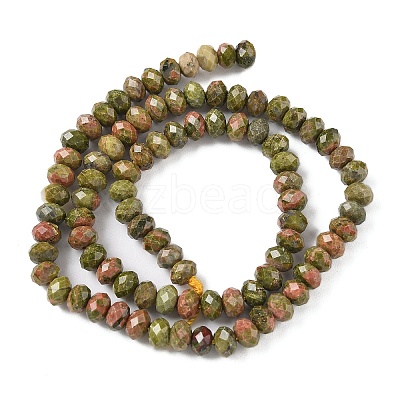 Natural Unakite Bead Strands G-D344-A02-1