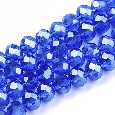 Electroplate Glass Beads Strands EGLA-A034-T6mm-A32-1