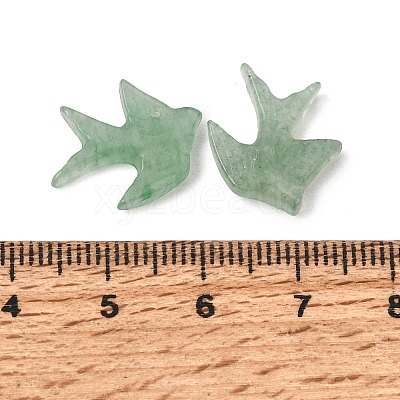 Natural Green Aventurine Carved Bird Pendants GG-CBA36AE-04-1