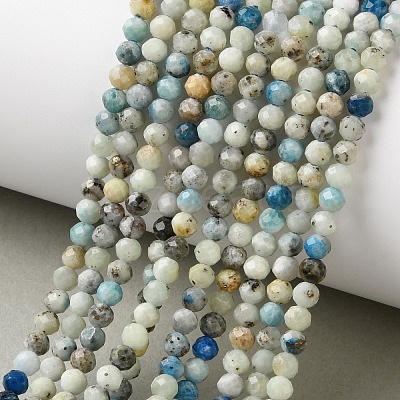 Natural Blue Azurite Beads Strands GG-CBAE031-A03-3mm-1
